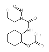 Urea, 1-(2-chloroethyl)-3-(2-hydroxycyclohexyl)-1-nitroso-, acetate (ester), (E)- structure