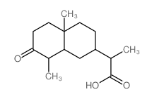 2-Naphthaleneaceticacid, decahydro-a,4a,8-trimethyl-7-oxo- Structure