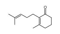 3-methyl-2-(4-methylpent-3-en-1-yl)cyclohex-2-enone结构式