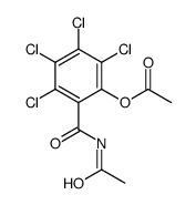 [2-(acetylcarbamoyl)-3,4,5,6-tetrachlorophenyl] acetate Structure