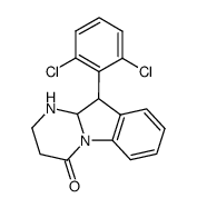 10-(2,6-dichloro-phenyl)-2,3,10,10a-tetrahydro-1H-pyrimido[1,2-a]indol-4-one结构式