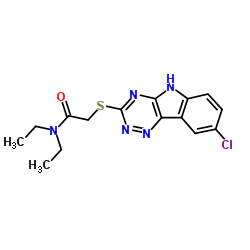 Acetamide, 2-[(8-chloro-2H-1,2,4-triazino[5,6-b]indol-3-yl)thio]-N,N-diethyl- (9CI) Structure