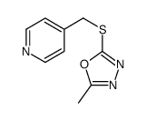 Pyridine, 4-[[(5-methyl-1,3,4-oxadiazol-2-yl)thio]methyl]- (9CI)结构式