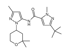 1H-Pyrazole-5-carboxamide,3-(1,1-dimethylethyl)-1-methyl-N-[3-methyl-1-(tetrahydro-2,2-dimethyl-2H-pyran-4-yl)-1H-pyrazol-5-yl]-(9CI) structure