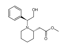 (2S)-[1-((S)-2-hydroxy-1-phenylethyl)piperidin-2-yl]acetic acid methyl ester结构式