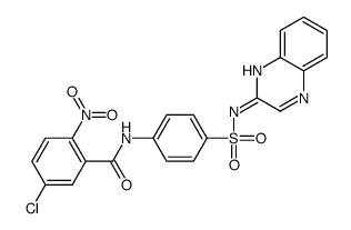 5-chloro-2-nitro-N-[4-(quinoxalin-2-ylsulfamoyl)phenyl]benzamide Structure