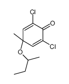 4-butan-2-yloxy-2,6-dichloro-4-methylcyclohexa-2,5-dien-1-one结构式