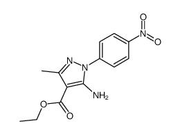 5-amino-3-methyl-1-(4-nitro-phenyl)-1H-pyrazole-4-carboxylic acid ethyl ester Structure