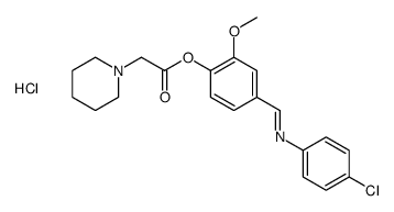 [4-[(4-chlorophenyl)iminomethyl]-2-methoxyphenyl] 2-piperidin-1-ylacetate,hydrochloride Structure