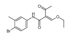 N-(4-bromo-3-methylphenyl)-2-(ethoxymethylidene)-3-oxobutanamide结构式