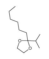 2-hexyl-2-propan-2-yl-1,3-dioxolane结构式