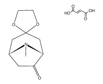 8-methyl-spiro[8-aza-bicyclo[3.2.1]octane-3,2'-[1,3]dioxolan]-6-one, fumarate (1:1) Structure