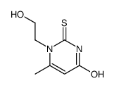 1-(2-hydroxyethyl)-6-methyl-2-sulfanylidenepyrimidin-4-one结构式