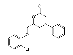 6-[(2-chlorophenoxy)methyl]-4-phenylmorpholin-2-one结构式