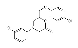 6-[(4-chlorophenoxy)methyl]-4-(3-chlorophenyl)morpholin-2-one Structure