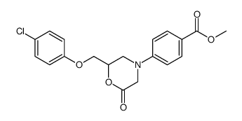 4-[2-(4-chloro-phenoxymethyl)-6-oxo-morpholin-4-yl]-benzoic acid methyl ester结构式