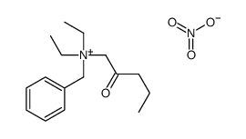 benzyl-diethyl-(2-oxopentyl)azanium,nitrate Structure