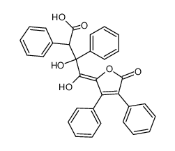 3,4-Dihydroxy-4-[5-oxo-3,4-diphenyl-5H-furan-(2E)-ylidene]-2,3-diphenyl-butyric acid Structure