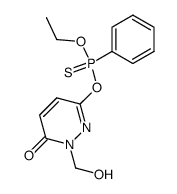 phenylphosphonothioic acid O-ethyl ester O'-(1-hydroxymethyl-6-oxo-1,6-dihydro-pyridazin-3-yl) ester结构式