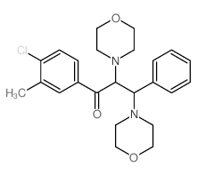 1-(4-chloro-3-methyl-phenyl)-2,3-dimorpholin-4-yl-3-phenyl-propan-1-one Structure