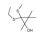2-ethylsulfanyl-1,3,3-trimethyl-2-methylsulfanylcyclopropan-1-ol Structure