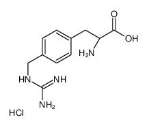 (2S)-2-amino-3-[4-[(diaminomethylideneamino)methyl]phenyl]propanoic acid,hydrochloride结构式