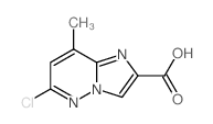 Imidazo[1,2-b]pyridazine-2-carboxylicacid, 6-chloro-8-methyl-结构式