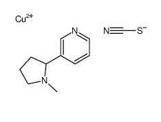copper,3-(1-methylpyrrolidin-2-yl)pyridine,dithiocyanate Structure