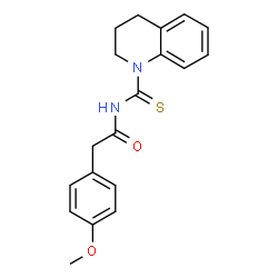 N-(3,4-dihydro-1(2H)-quinolinylcarbonothioyl)-2-(4-methoxyphenyl)acetamide结构式