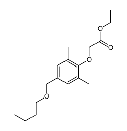 ethyl 2-[4-(butoxymethyl)-2,6-dimethylphenoxy]acetate结构式