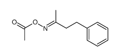 (E)-4-phenyl-2-butanone O-acetyl-oxime Structure