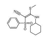 2-(benzenesulfonyl)-3-(cyclohexylamino)-3-methylsulfanylprop-2-enenitrile Structure