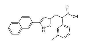3-(5-Naphthalen-2-yl-1H-pyrazol-3-yl)-2-m-tolyl-propionic acid Structure