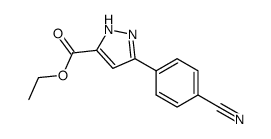 ethyl 3-(4-cyanophenyl)-1H-pyrazole-5-carboxylate结构式