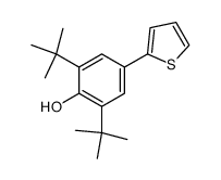 2-(3,5-di-tert-butyl-4-hydroxyphenyl)thiophene结构式