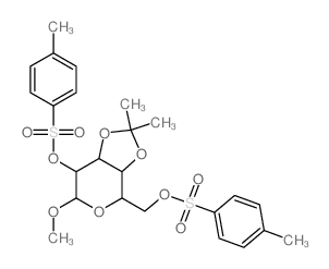 a-D-Galactopyranoside, methyl3,4-O-(1-methylethylidene)-, bis(4-methylbenzenesulfonate) (9CI)结构式