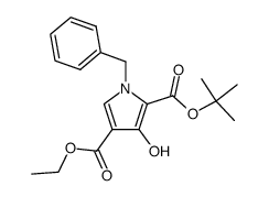 1-benzyl-3-hydroxy-pyrrole-2,4-dicarboxylic acid 2-tert-butyl ester 4-ethyl ester结构式