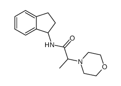 N-(Indan-1-yl)-2-morpholinopropionamide结构式
