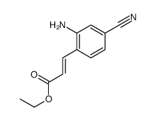 ethyl 3-(2-amino-4-cyanophenyl)prop-2-enoate结构式