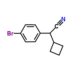 (4-Bromo-phenyl)-cyclobutyl-acetonitrile结构式