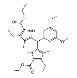 3,9-diethyl-6-(3',5'-dimethoxyphenyl)-4,8-dimethyl-2,10-diethoxycarbonyldipyrromethane Structure