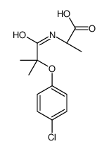 (2S)-2-[[2-(4-chlorophenoxy)-2-methylpropanoyl]amino]propanoic acid结构式