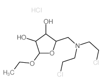 2-[bis(2-chloroethyl)aminomethyl]-5-ethoxy-oxolane-3,4-diol Structure