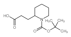 2-(2-Carboxyethyl)piperidine-1-carboxylic acid tert-butyl ester structure