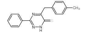 1,2,4-Triazine-6(1H)-thione, 5-[(4-methylphenyl)methyl]-3-phenyl-结构式