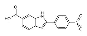 2-(4-nitrophenyl)-1H-indole-6-carboxylic acid结构式