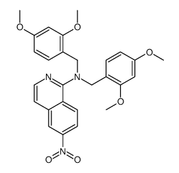 N,N-bis[(2,4-dimethoxyphenyl)methyl]-6-nitroisoquinolin-1-amine结构式