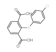 1,3-Benzenedicarboxylicacid, 2-[(4-chlorophenyl)thio]- Structure