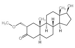 Androstan-3-one,17-hydroxy-2-(methoxymethyl)-, (2a,5a,17b)-结构式