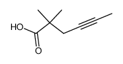 2,2-dimethyl-4-hexynoic acid Structure